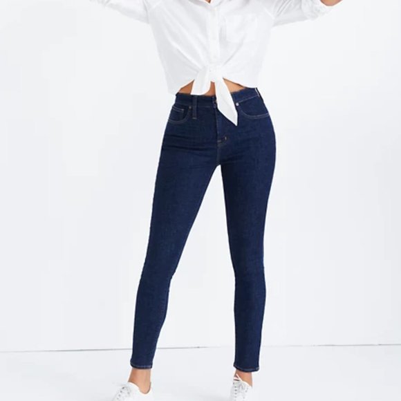 MADEWELL Curvy High Rise Skinny Lucille Wash Size 25 - Picture 1 of 8
